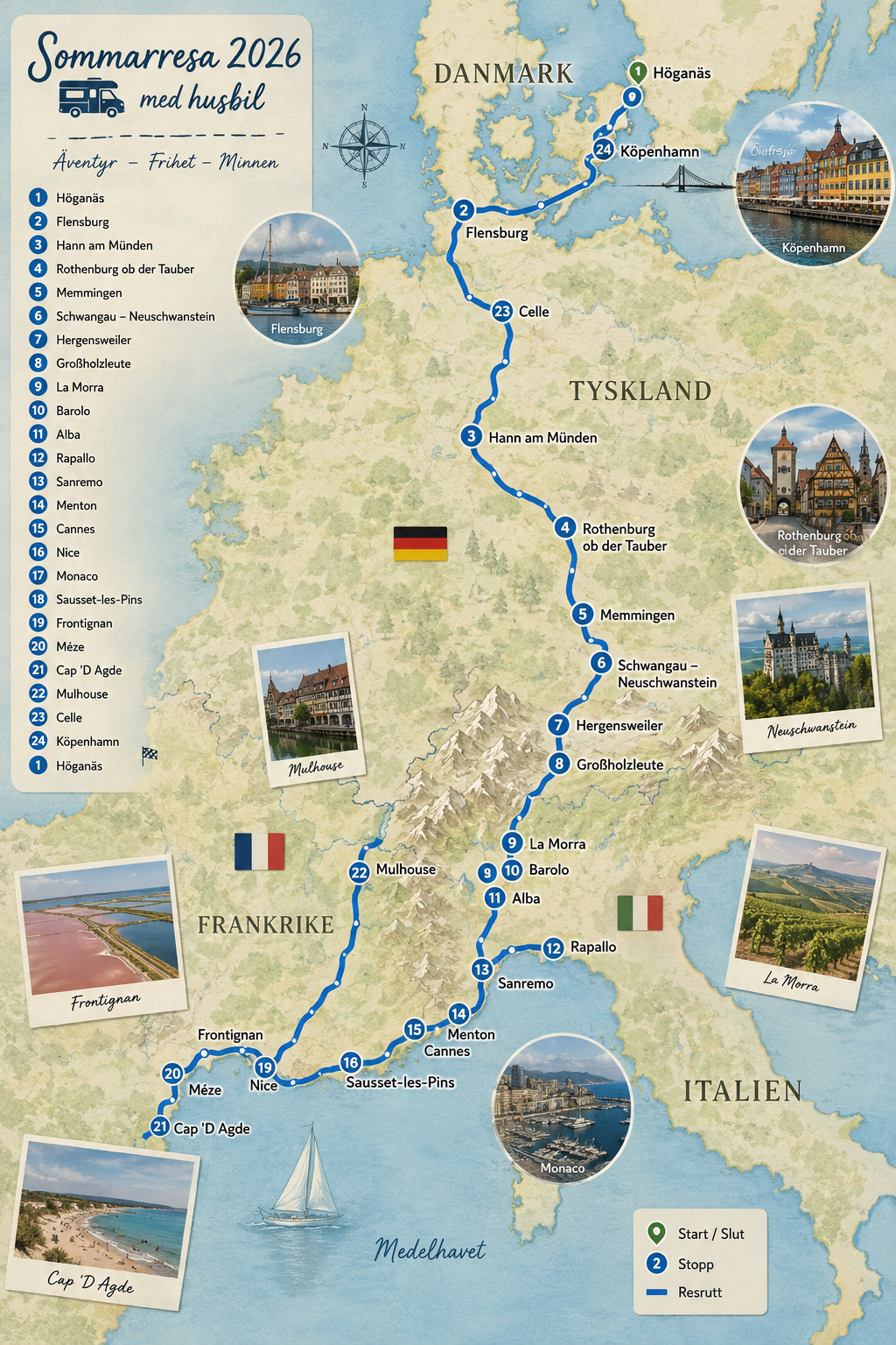 Sommarresa 2026 – Del 1, Utresa, Tyskland m.m.